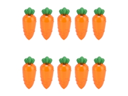 Conjunto de 10 Caixas de Doces em Forma de Cenoura, Plásticas, Transparente, Laranja, para Festa, Casamento, Presente com S/MARCA