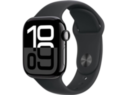 APPLE Watch Series 10 GPS 42 mm Alumínio Preto Brilhante com Bracelete Desportiva Preto (Outlet Caixa Aberta - Tamanho: S/M)