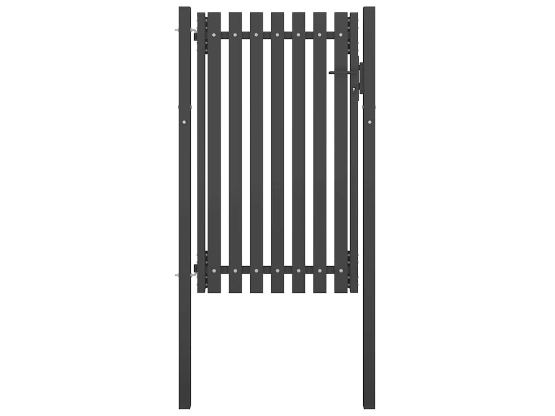 Vidaxl Portão De Cerca De Jardim Em Aço 100x150 Cm Antracite