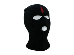 Balaclava Slipknot Unissex Adulto com Logotipo, Tamanho Único, Preto/vermelho BRILVIBERA