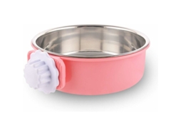 Tigela para Cães, Gatos, Coelhos e Pássaros, Removível, em Aço Inoxidável, para Pendurar em Gaiolas. Ideal para Água AQUAFORGE