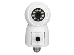 Câmera Lâmpada Exterior Ip63 Impermeável 3mp 2k Wifi Inteligente Com Alarme De Movimento E Visão Noturna Em Cor