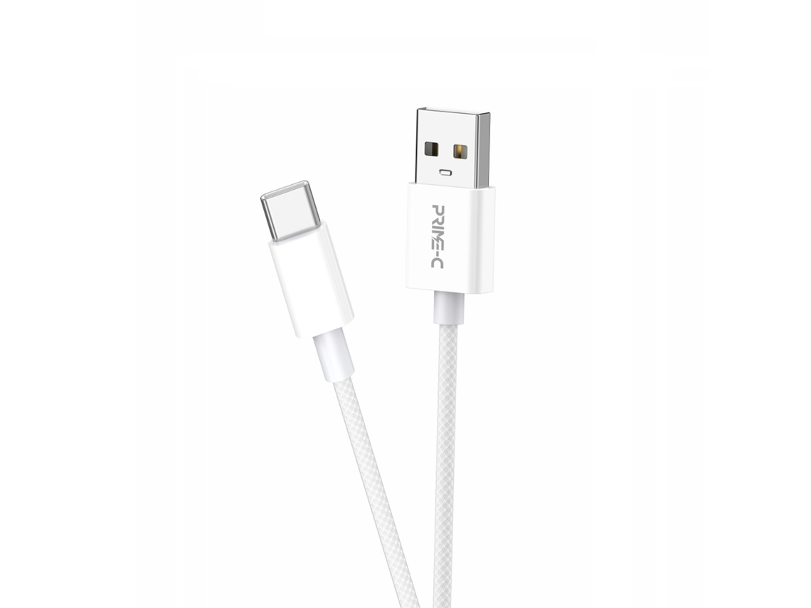 Cabo De Dados Usb Para Tipo C, Compatível Com Carregamento Rápido, 1 Metro De Comprimento, Saída Máxima De 3a, Alta Rigidez Branco. PAPRIKA