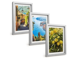 Composição De Quadros Ruas À Beira-mar Com Limões Espelharte (3 Peças 20x30 Cm)