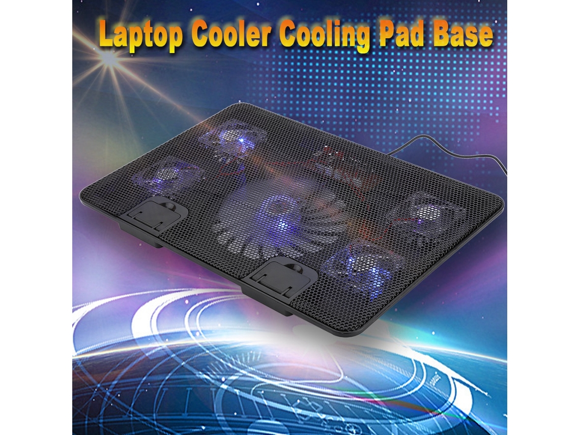Cooler Para Notebook (resfriamento Com 5 Ventiladores, Ajuste De Ângulo)