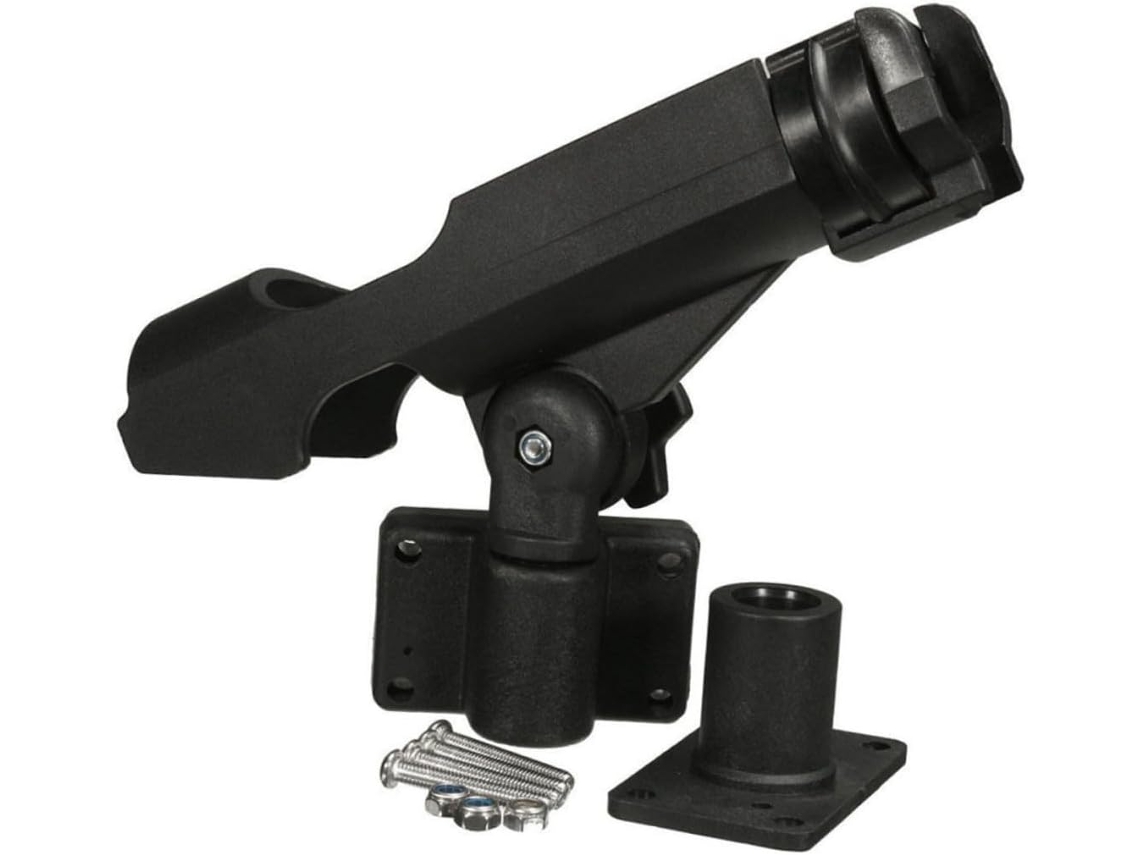 Suporte Giratório Para Vara De Pesca Para Caiaque E Barco, Feito De Material Abs, Com Parafusos E Fácil