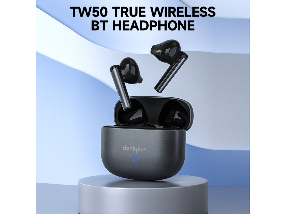 Fones De Ouvido Sem Fio Lenovo Thinkplus Tw50 Bt5.3 Semi-ouvido Headphone Hifi Branco