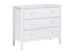 Elegante cómoda de 3 gavetas BELIANI Assisi de MDF Branco 90x40x80