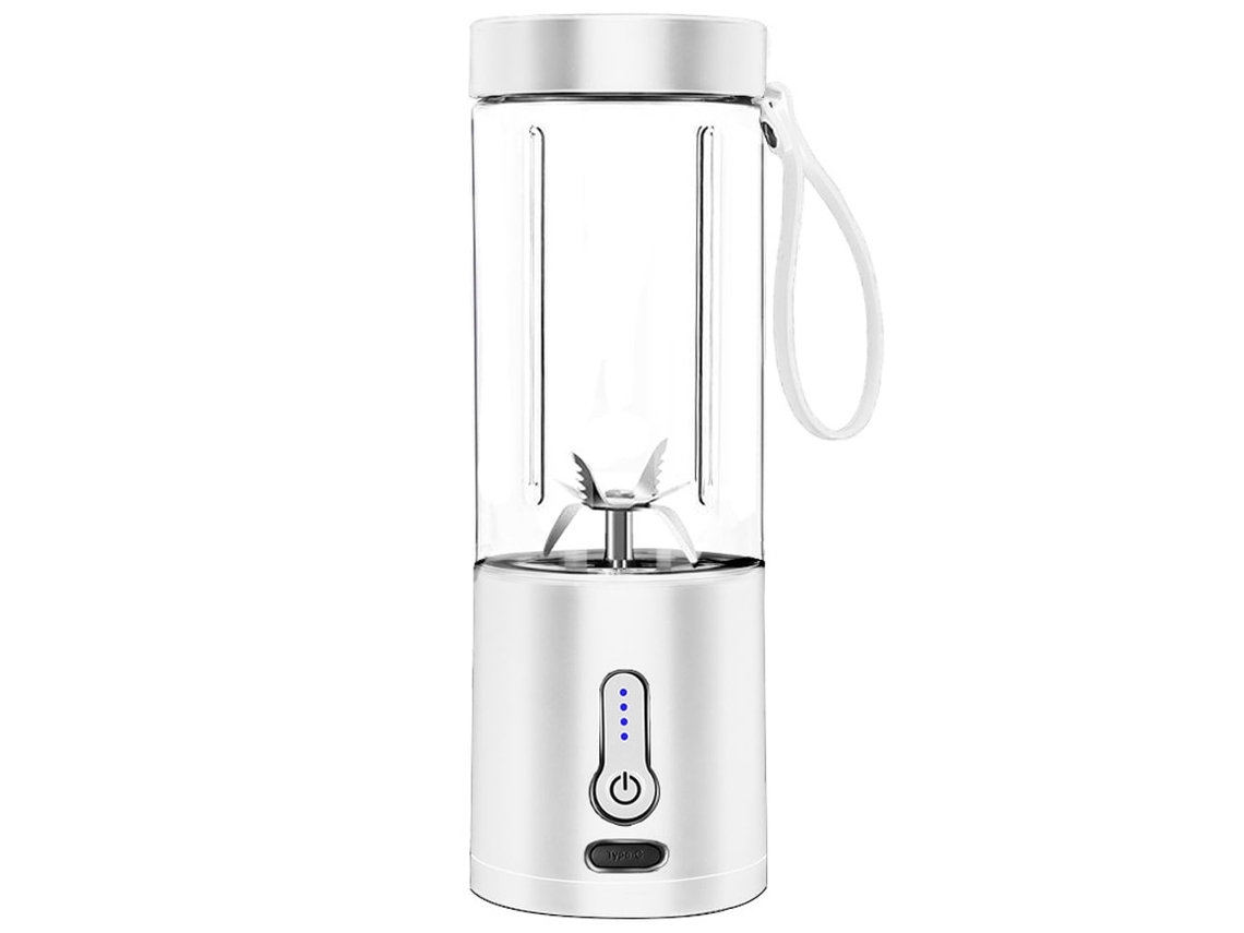 Liquidificador Pessoal Para Smoothies E Shakes, Mini Liquidificador Para Smoothies, 530ml, Branco