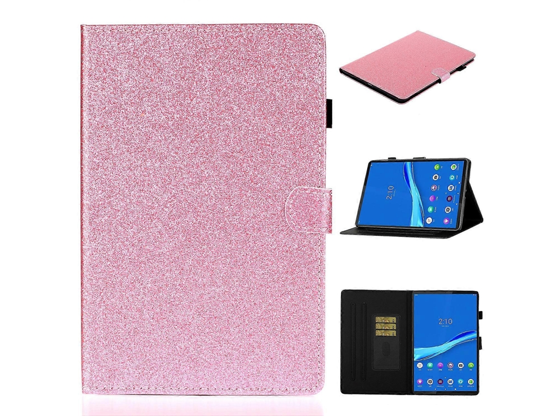 Capa de couro com glitter para Samsung Galaxy Tab A8 10.5 2021 (WeBake)