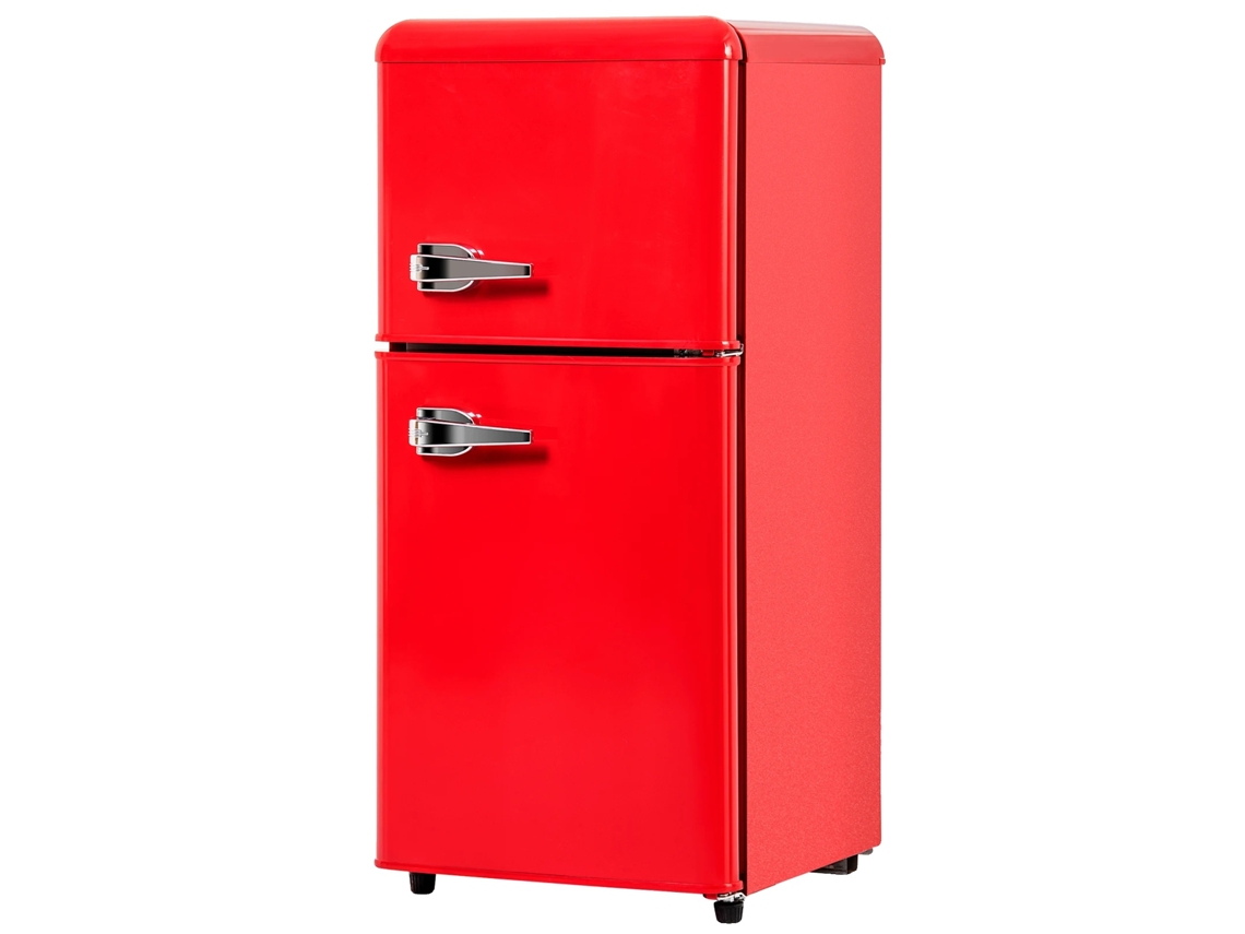 Refrigerador, Compartimento Duplo, Capacidade De 60l, Eficiente Em Energia, Vermelho