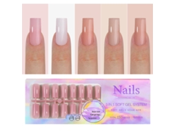 Dicas De Unhas De Gel Macio 5 Cores Com Base E Primer Pré-aplicados 15 Tamanhos Para Artesanato De Unhas Diy