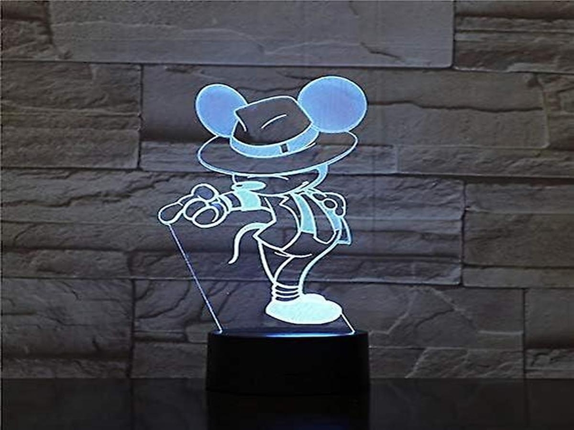 Lurelia Luz Noturna 3d Com Vidro, Recarregável Usb, Controlo Remoto E Sensor De Toque Para Quarto Infantil