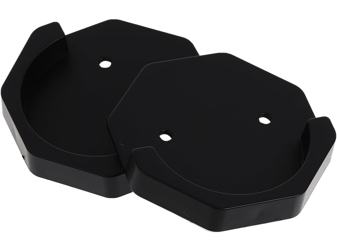 Suporte Adesivo Hexagonal Preto Para Varão De Cortina, 2 Peças, Para Varões De Chuveiro No Banheiro