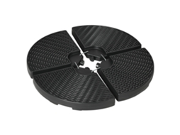 Supporto per Ombrellone 4 pezzi riempibile 100x100x8 cm nero