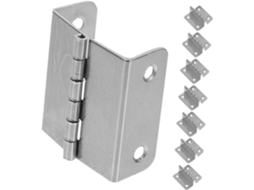 Conjunto De 8 Dobradiças Aço Inoxidável Com 4 Furos Para Portas