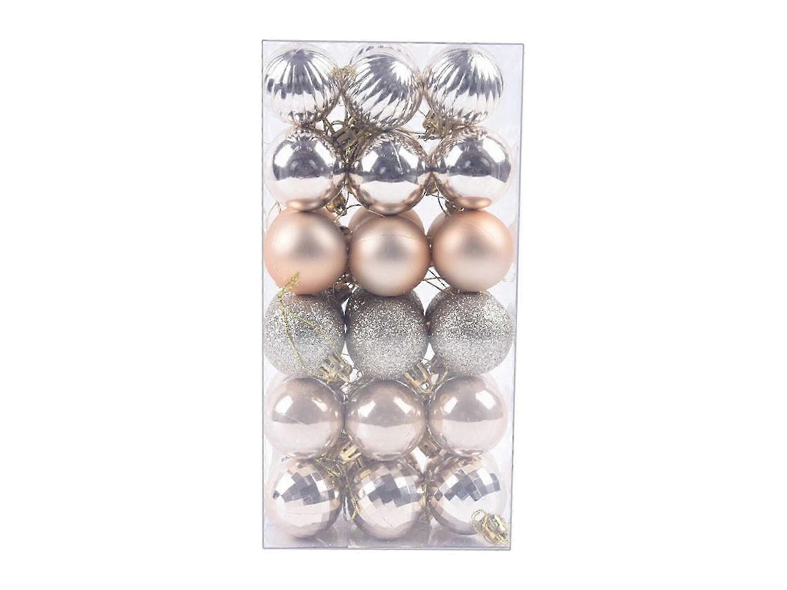Conjunto De 36 Bolas Decorativas Para Árvore De Natal