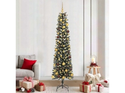 Vidaxl Árvore De Natal Artificial Verde 210 Cm Pvc, Plástico E Aço