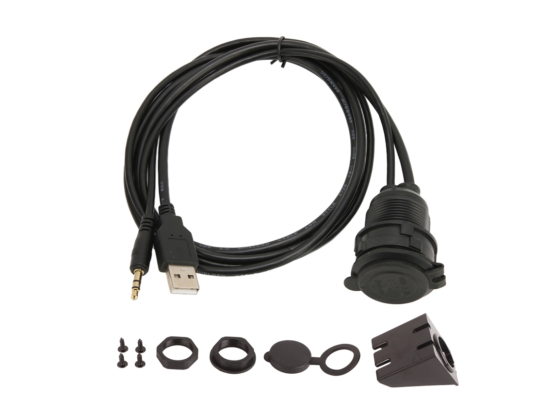 Cabo Extensão Aux 3.5mm Usb 2.0 Auto Bike