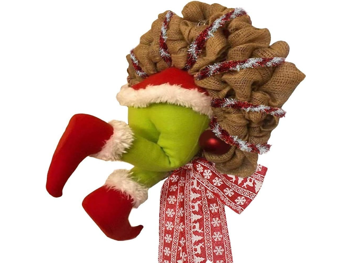 Guirlanda de Natal Haucy Guirlanda de Natal para Porta Ladrão Guirlanda Decoração para Parede Guirlanda de Natal The Thief para Janela e Porta M-