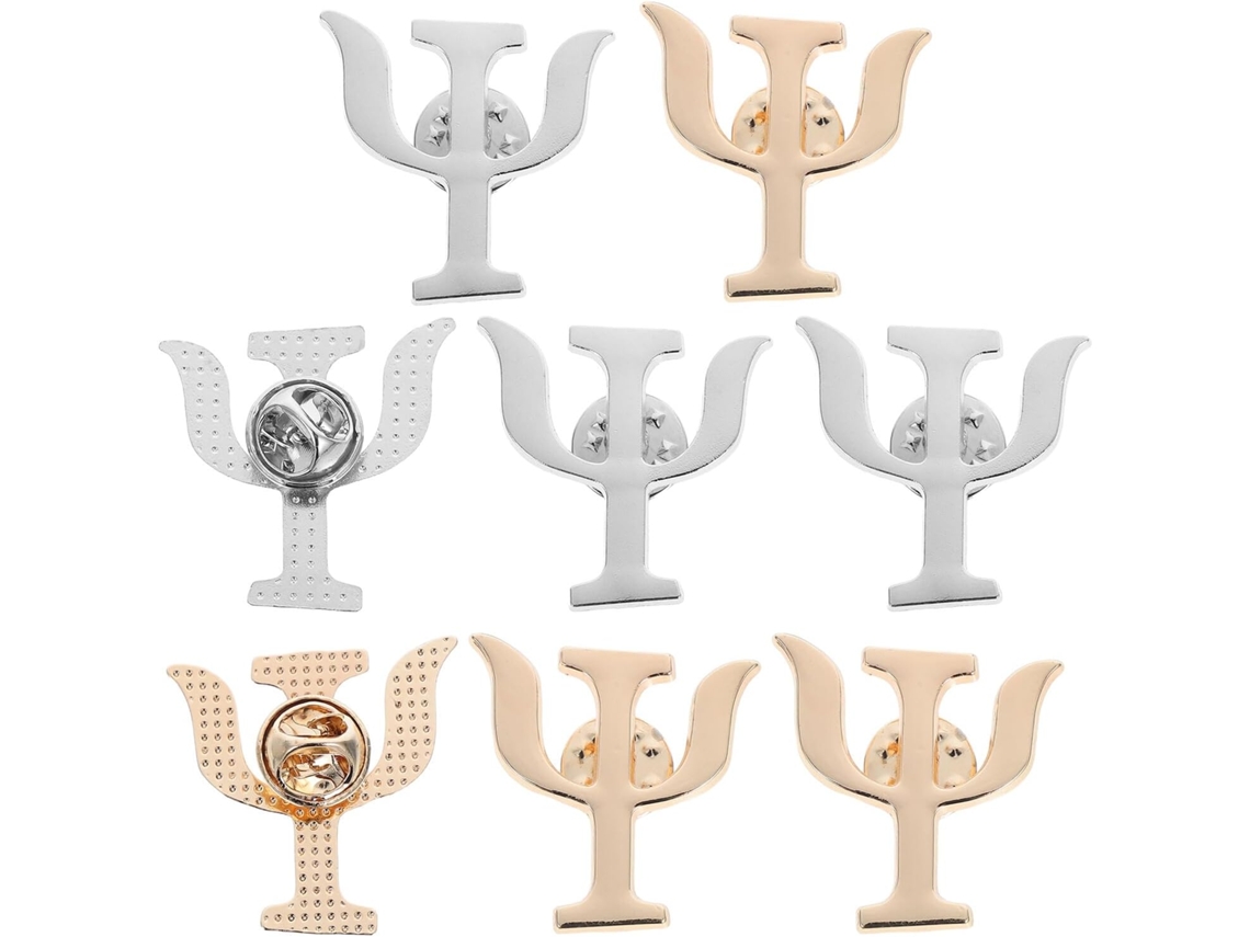 Conjunto De 8 Broches Vintage Em Liga Metálica Com Temas De Psicologia, Alfinetes De Lapela Para Homens E Mulheres.