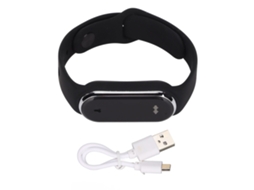 Relógio Repelente De Mosquitos Ultrassônico Silicone Recarregável Led Digital Contador De Passos Bracelete Preto