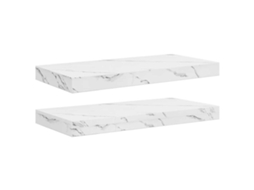 Conjunto de 2 Prateleiras de Parede em Mármore Branco MAISON EXCLUSIVE (50x23,5x4 cm)