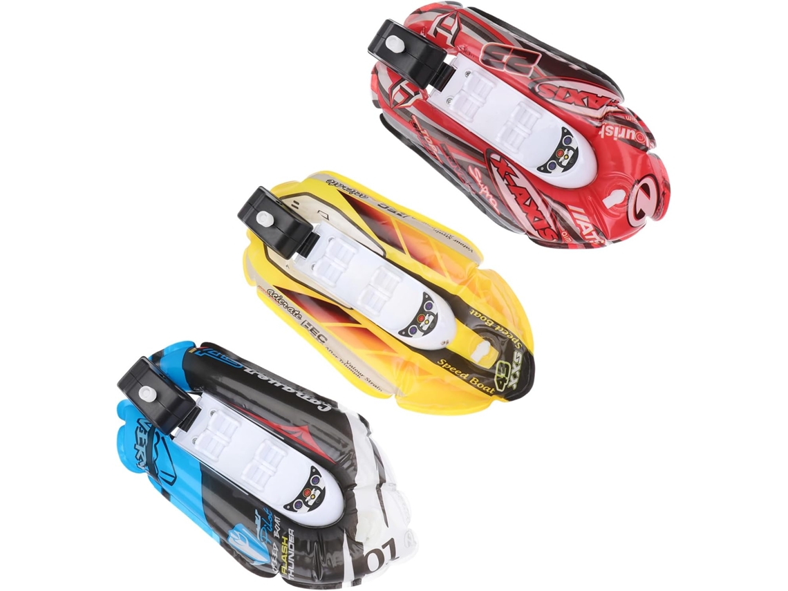 Conjunto de 3 Mini Barcos a Remo Infláveis para Meninos e Meninas, Brinquedos Mecânicos Coloridos, CHABERLU