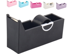 Dispensador De Fita Adesiva Recarregável 6 Peças, Cortador Ergonômico, Suporte Em Abs E Metal Para Escritório Casa