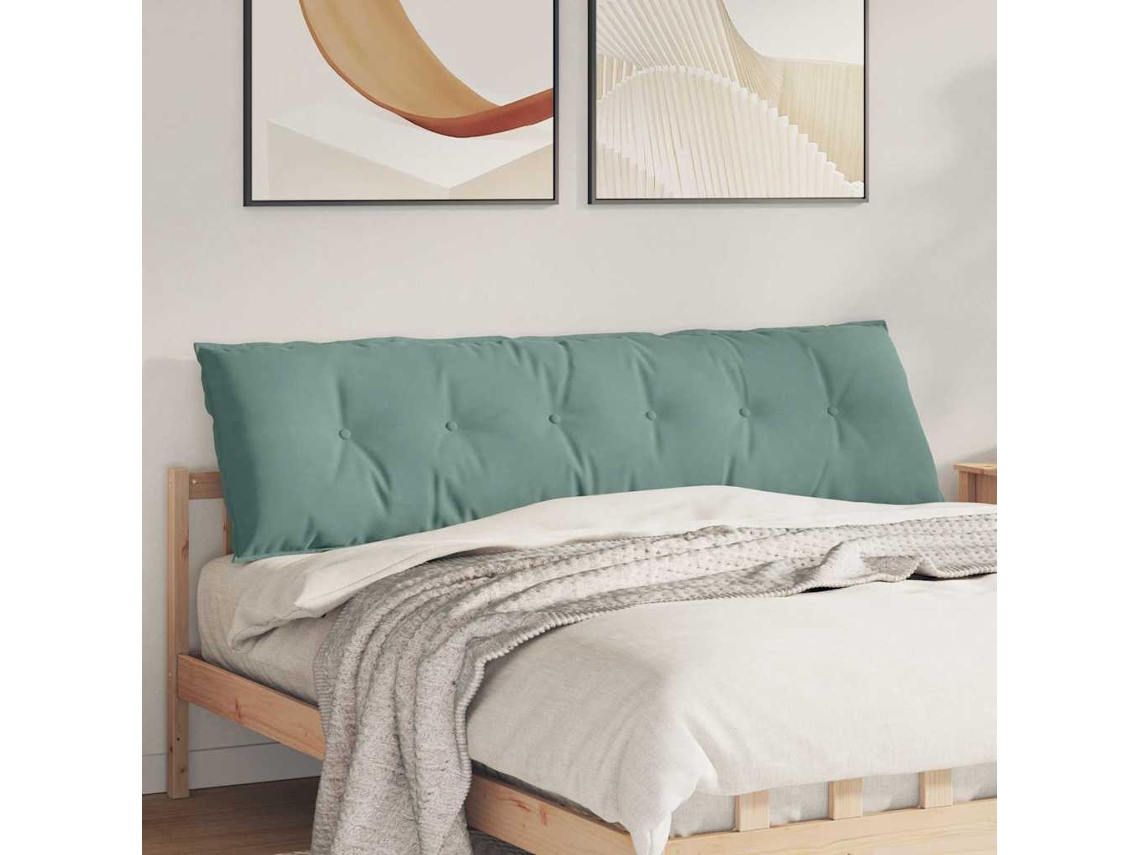Vidaxl Travesseiro Para Costas Verde Do Mar 180 X 50 Cm