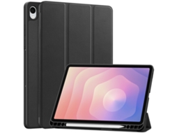 Capa dupla para Samsung Galaxy Tab S11 com suporte Caneta, Preta