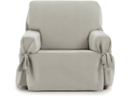 Capa de Poltrona Jaquard EYSA Levante com Laços (110 x 70 x 120 cm - Algodão e Poliéster - Taupe)