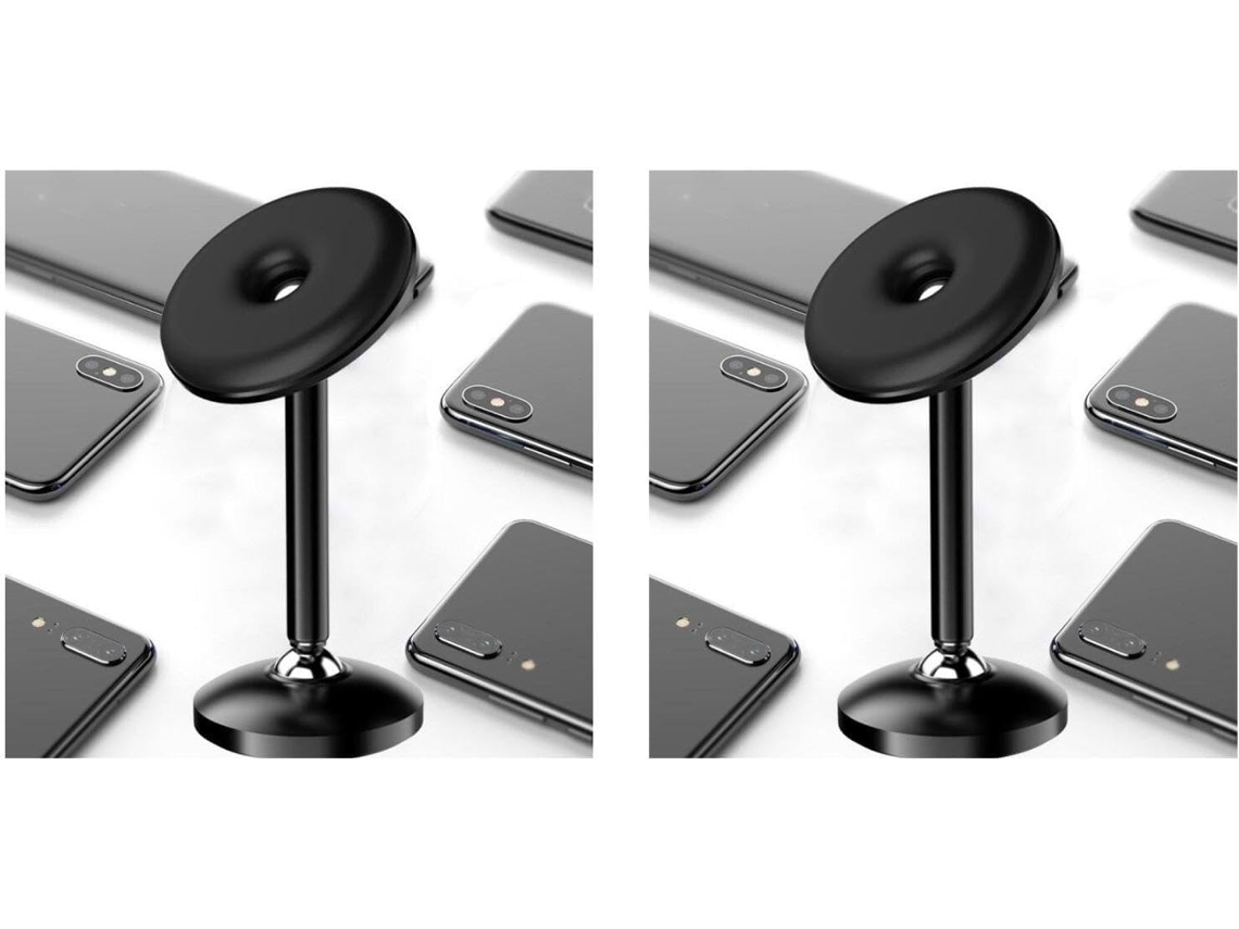 Conjunto de 2 Suportes para Celular Veicular com Ímãs Potentes, Rotação de 360° e Estrutura em Liga Metálica. SFUSHOS