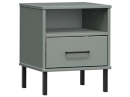Bedside Cabinet, Bedside Cabinets Vidaxl Cinzeto Madeira De Pinho (n/a)