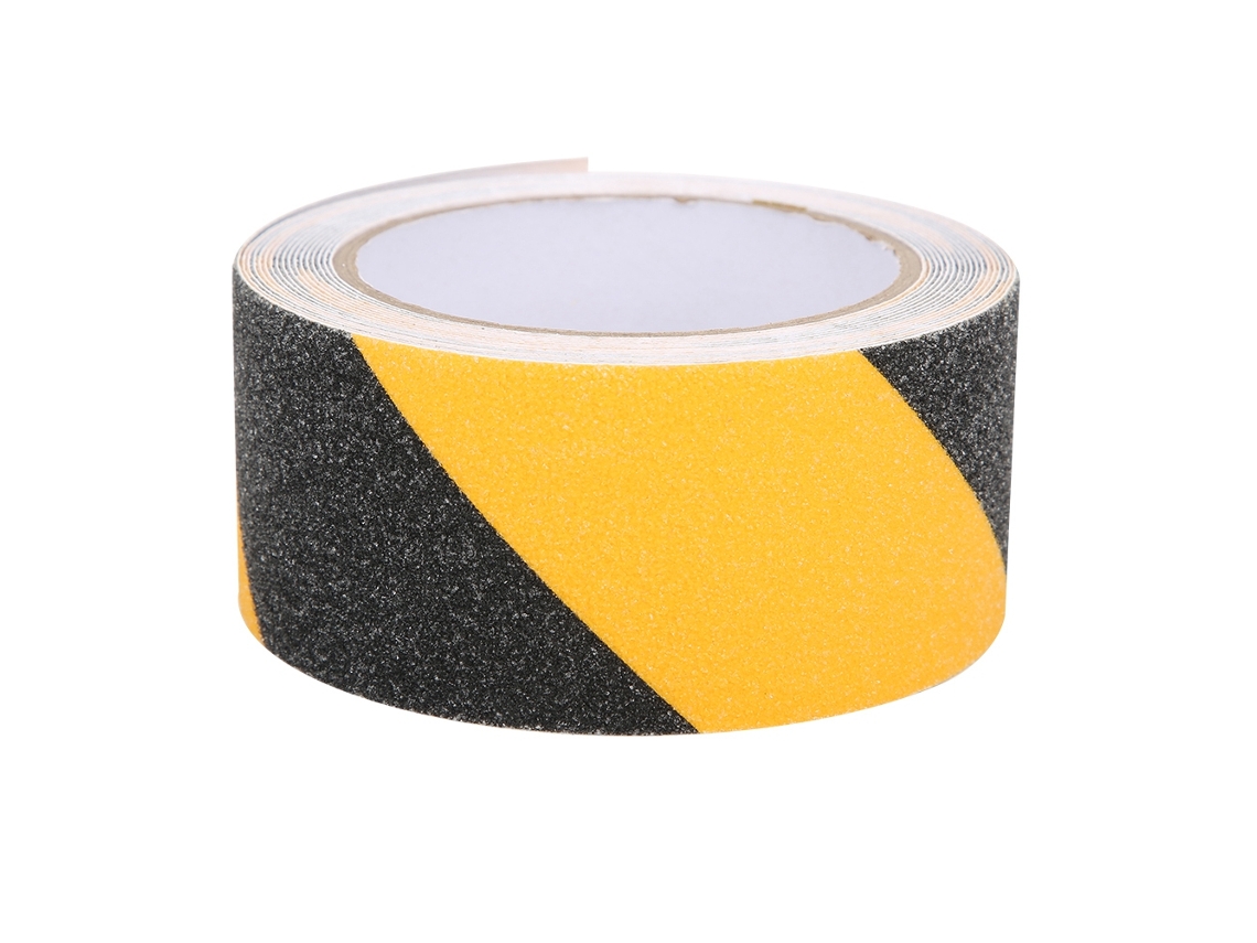 Fita Antiderrapante TYU 50mm x 5m amarela e preta PVC à prova d'água