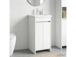 Vidaxl Gabinete De Banheiro Com Pia Branco 42 X 40 X 84,5 Cm