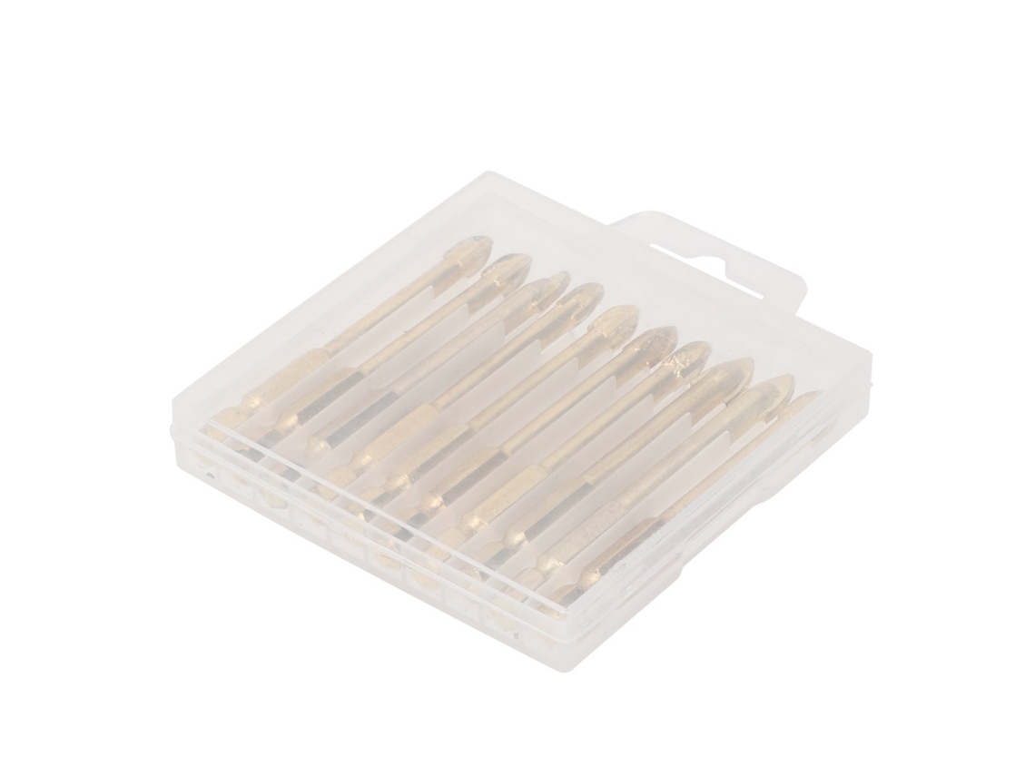 10pcs Brocas De Perfuração Para Cerâmica Vidro Mármore 8mm Com Cabo Hexagonal 1/4" De Carbeto Cementado