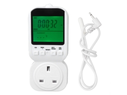 Temporizador de tomada digital com display lcd e sonda de temperatura 13a 3250w | S/MARCA