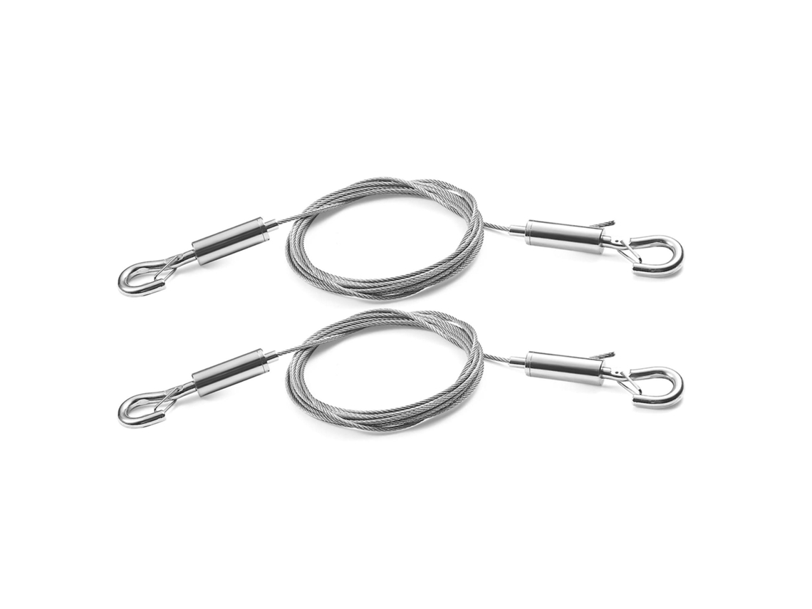 Kit Com 2 Fios Ajustáveis ​​para Pendurar Quadros - 1m X 1,5mm, Aço Inoxidável Resistente, Para Espelhos, Luminárias, Placas E Mu -aquaforge