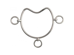 Aço Inoxidável Bochecha Chifney Prateado 125 Mmmetalab