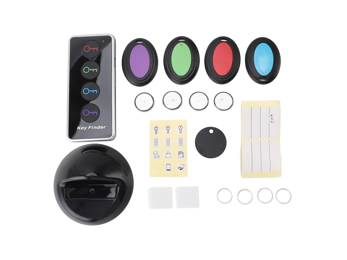 Localizador de chaves Primerox Semi Fio, alcance de 30 metros, 1 transmissor, 4 receptores, luz LED.
