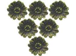 Conjunto Imikeya De 6 Puxadores Vintage Para Móveis, Com Design Floral, Em Liga De Zinco Maciça Com Acabamento
