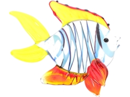 Miniatura Peixe Vidro Decoração Escritório Coleção Aquário Oceano Casa Água Doce GOKOCO