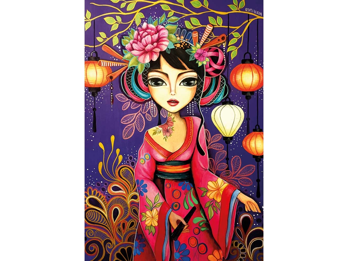 Quebra Cabeça Magnolia Geisha 1000 Peças Arte Em Forma De Quebra Cabeça