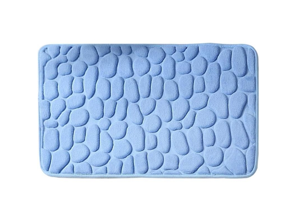 Almohadilla De Baño Absorbente Antideslizante Con Espuma De Memoria Lavable Para Baño Ducha 40x60cm Azul Claro