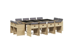 Garden Dining Set, Garden Dining Sets Vidaxl Bege Rattan / Vime (n/a)