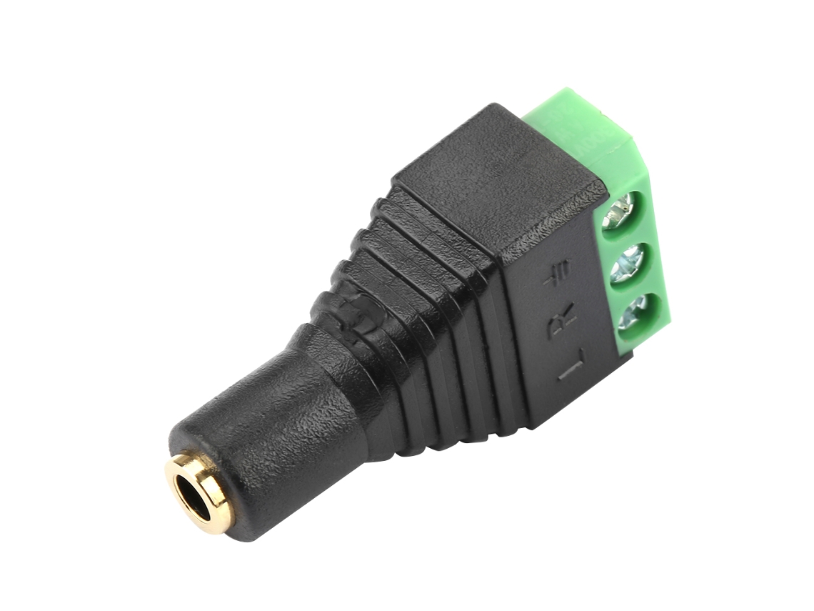 Laxiscreed Adaptador De Enchufe Feminino De 3,5 Mm Estéreo E Terminais De Parafuso Para Áudio E Vídeo