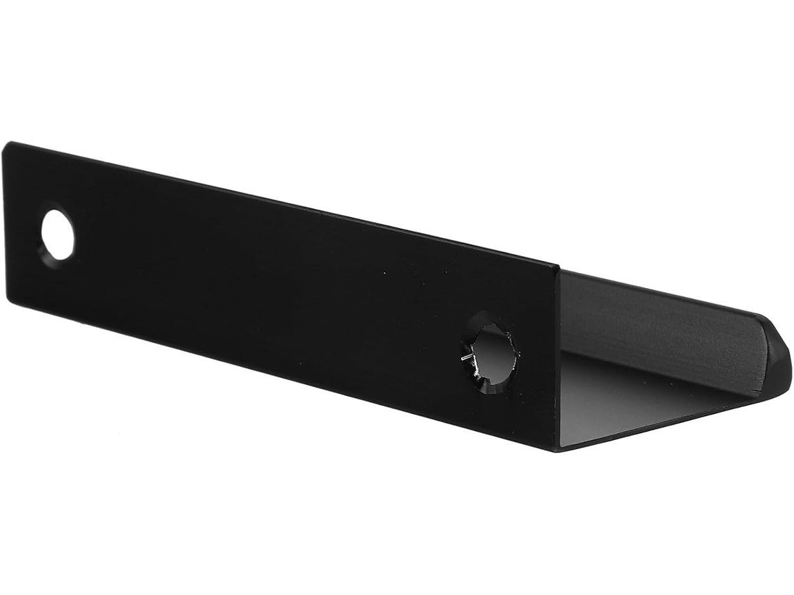 Puxador Embutido De 80mm Em Liga Alumínio Preto Para Armário, Estilo Puxador Invisível