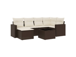 Garden Sofa Set, Garden Sofa Sets Vidaxl Marrom Rattan / Vime (n/a)