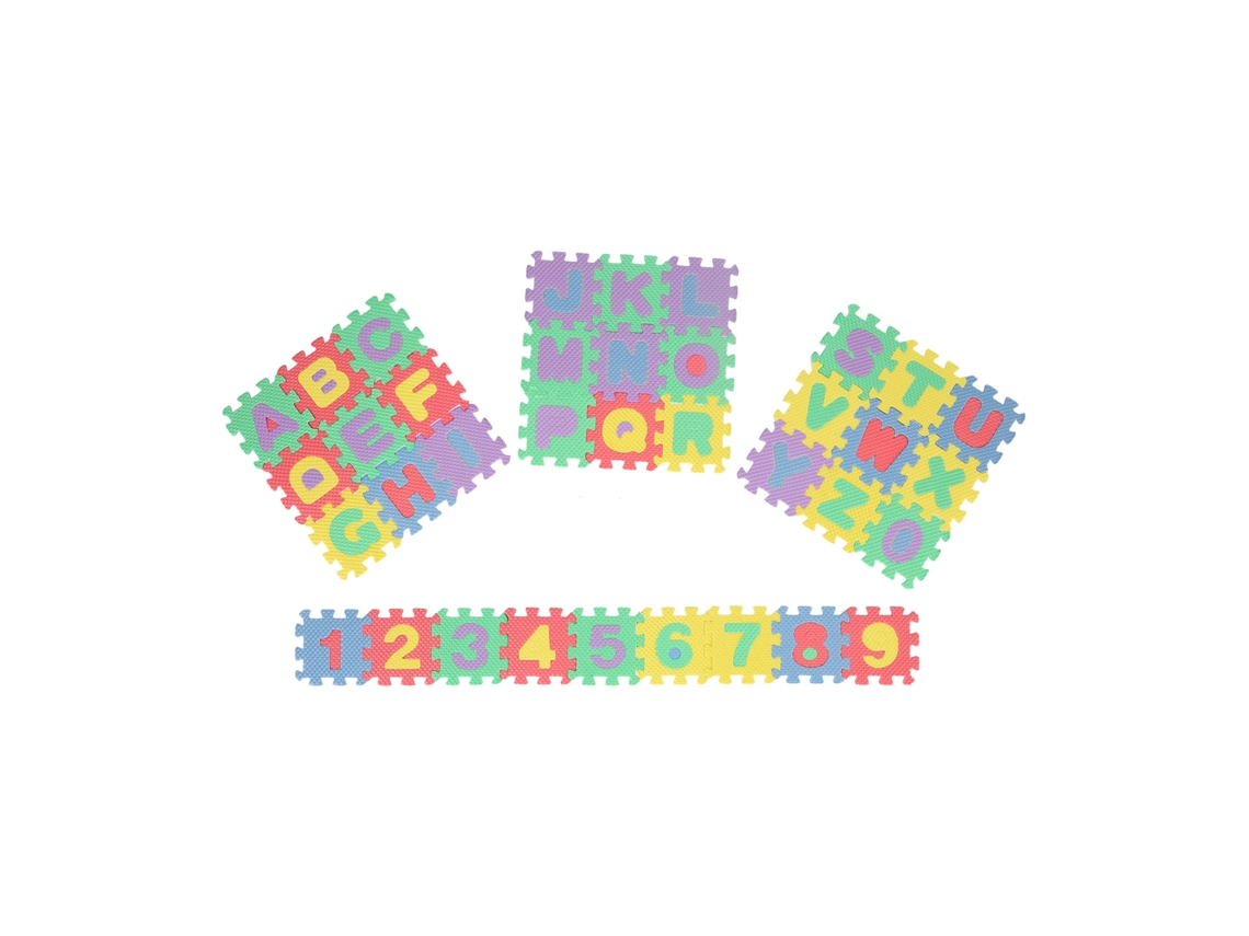 Mali tapete Quebra cabeça Mini Entrelaçado Letras Números 36pcs Brinquedo Educativo para Crianças 3+